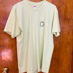 Supreme lime green graphic tee shirt
